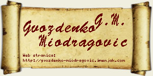 Gvozdenko Miodragović vizit kartica